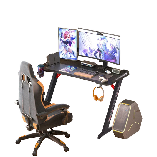 Bureau Gaming 140x60x78cm RGB LED Dynamique